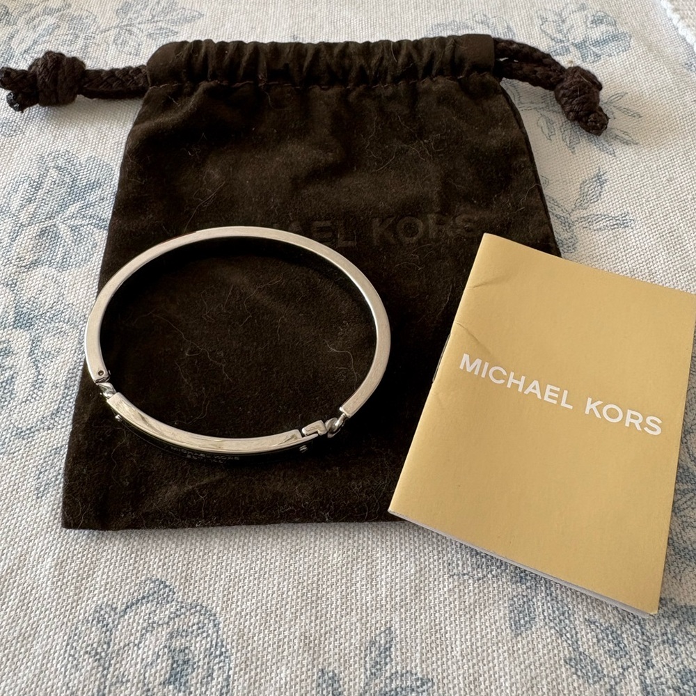 Michael Kors Silver hinged bracelet